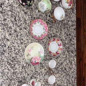 Floral Teacup and Saucer Set